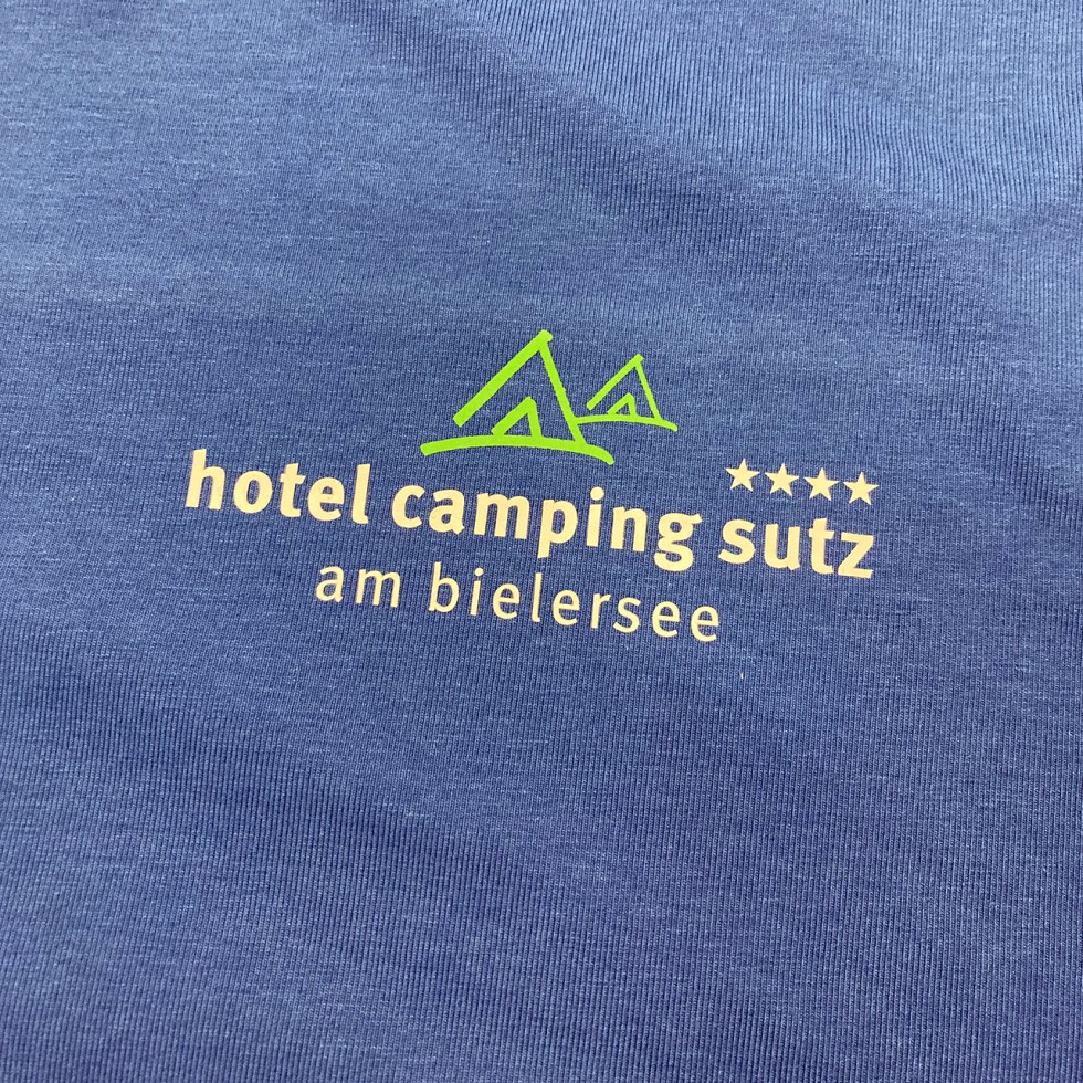 Textilveredelung Textilsiebdrucki camping Sutz